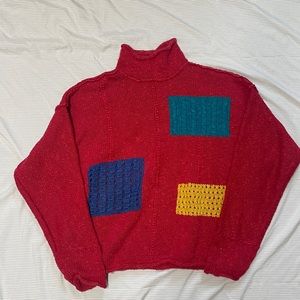 Knit geometric sweater